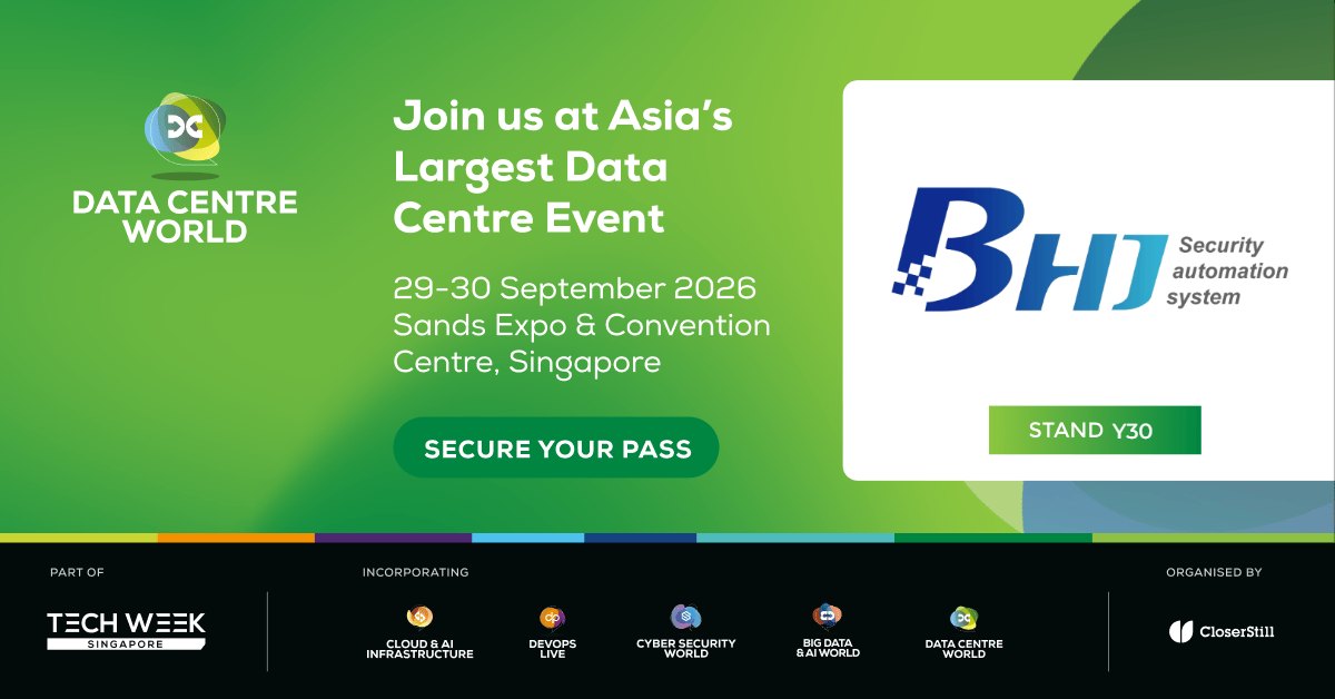 BHJ at Data Centre World Asia 2026 — Stand Y30